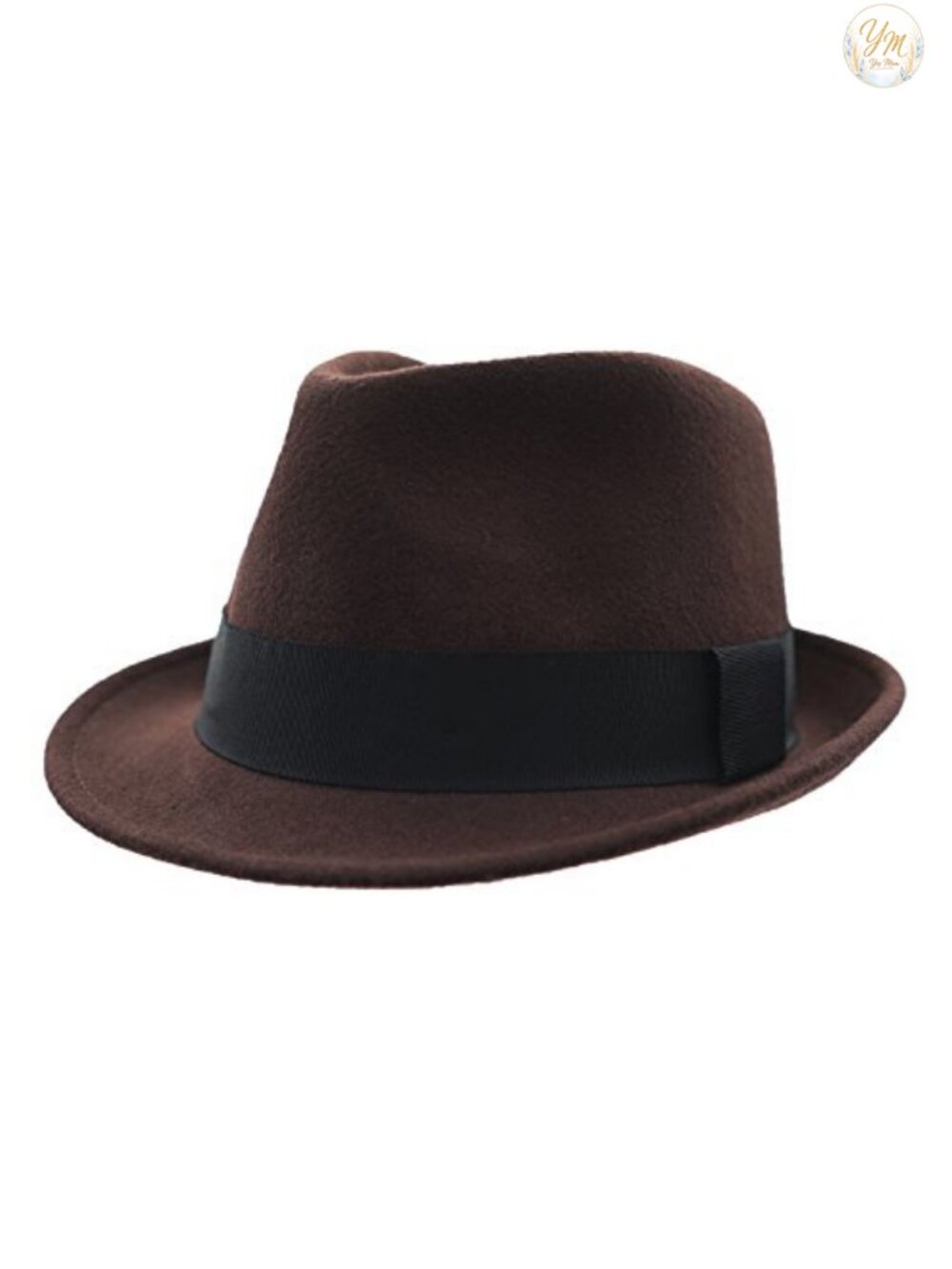 Men's 100% Wool Felt Winter Fedora Hat Short Brim Classic